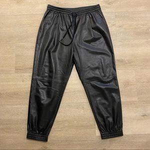 Zara Faux Leather Joggers - Size XL